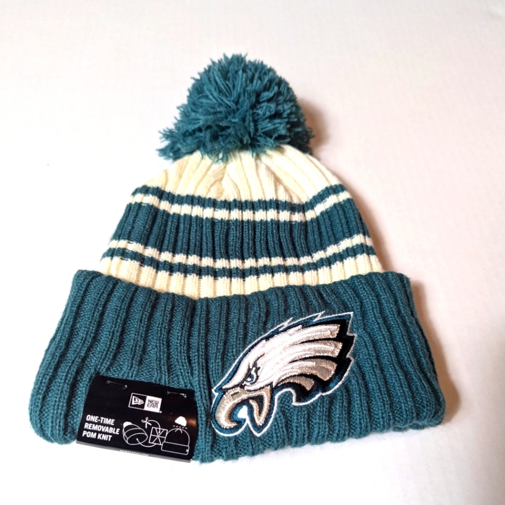 Philadelphia Eagles Pom Knit Hat - Officially Licensed NFL Gear